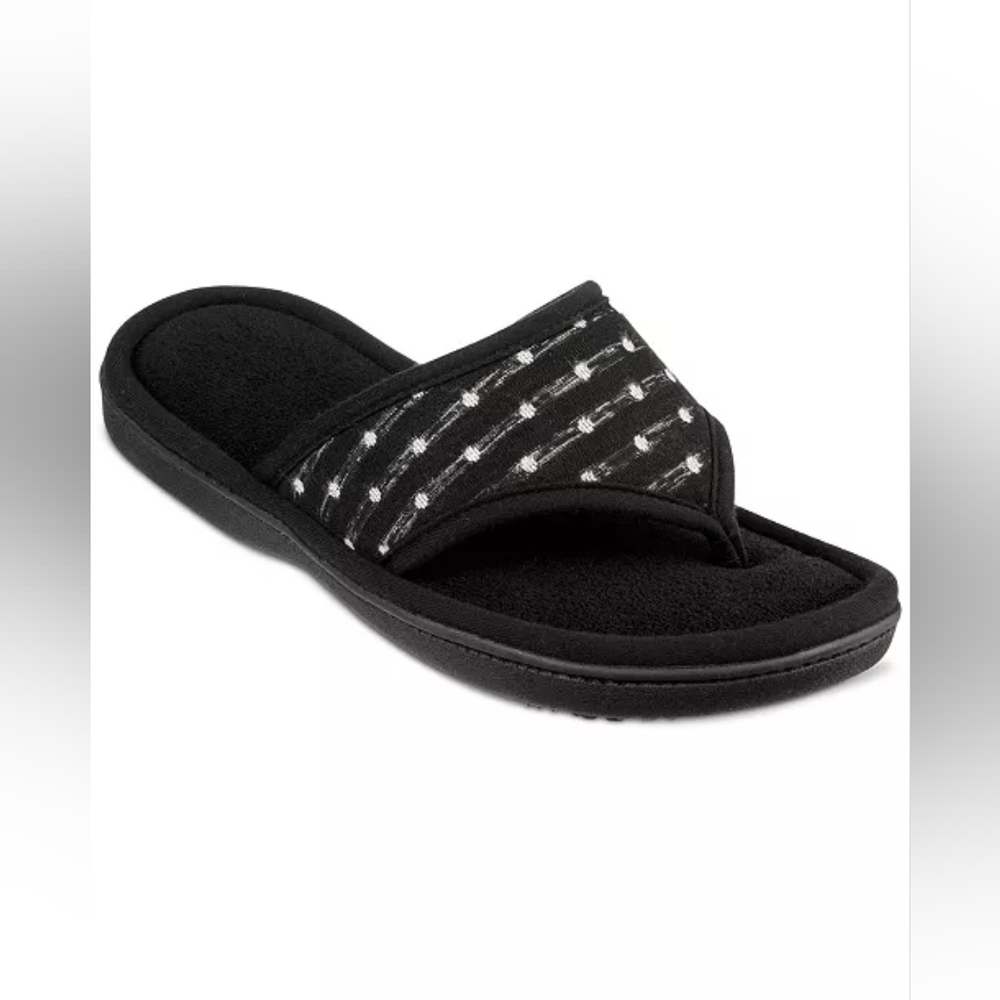 Isotoner SignatureWomen's Eco Microterry Dot Ada Thong Slipper